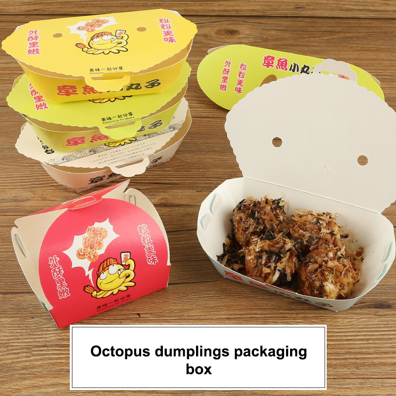 Japanese Snacks - 100Pcs Disposable Cartoon Octopus Ball Packaging