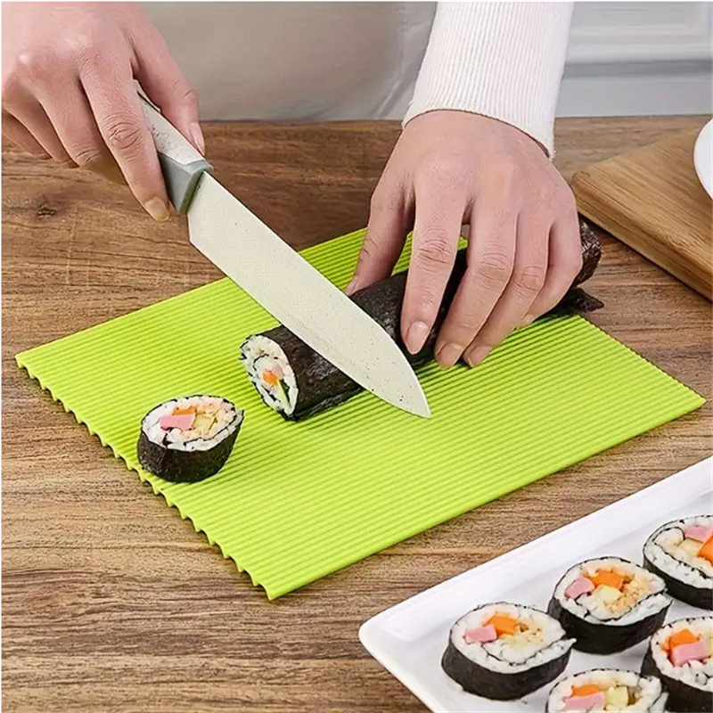 Sushi Making Kit - Reusable Silicone Sushi Roller Bamboo Pattern