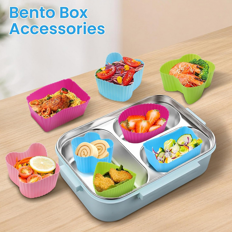 Bento Box - 8PCS Silicone Lunch Box Dividers For
