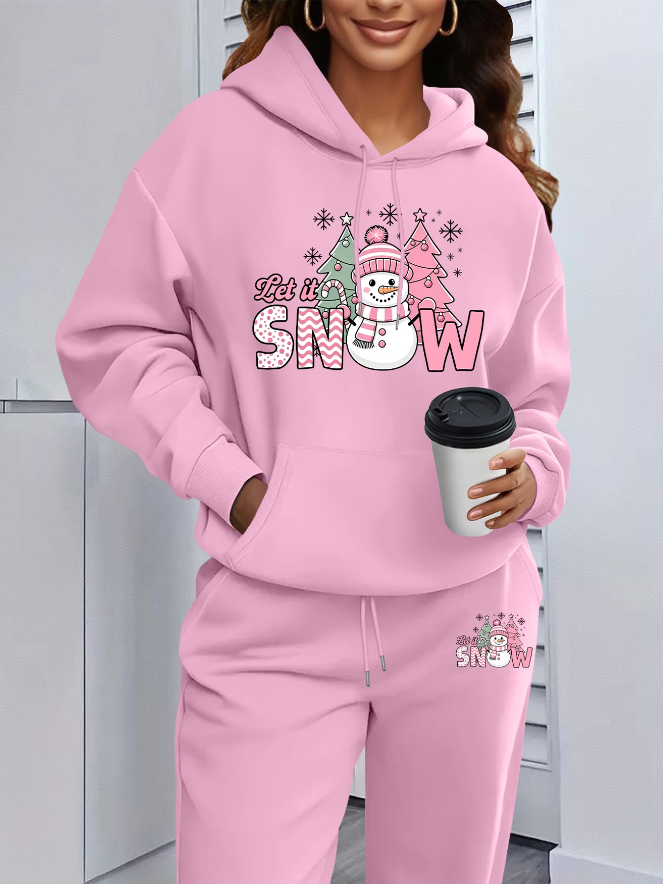 Women 2 Piece Outfit Winter Ho - Matcha ulasan dan harga