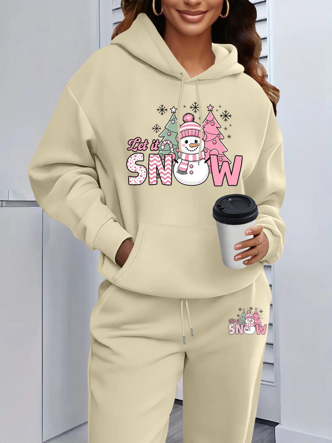 Women 2 Piece Outfit Winter Ho - Matcha ulasan dan harga