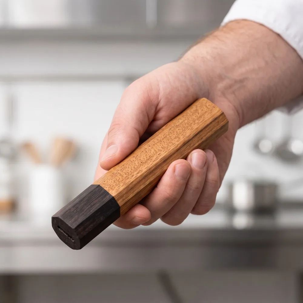 Solid Wood Octagonal Handle Bl - Japanese Knife ulasan dan harga