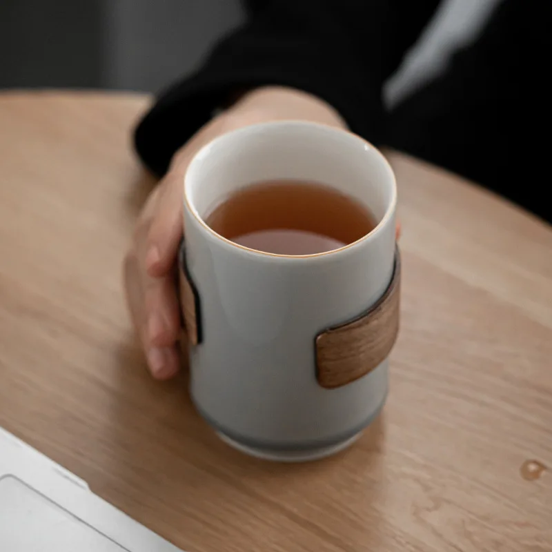 Bamboo Wooden Buckle Waist Cup - Japanese Pottery ulasan dan harga
