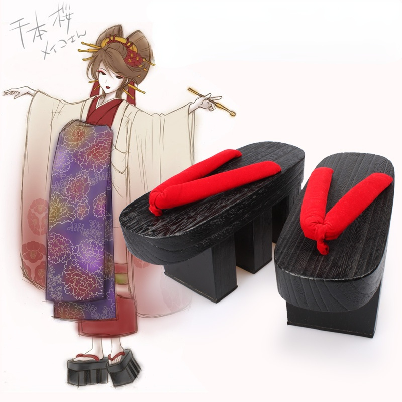 Womens Wooden Japanese GETA Cl - Geta Wooden Sandal ulasan dan harga