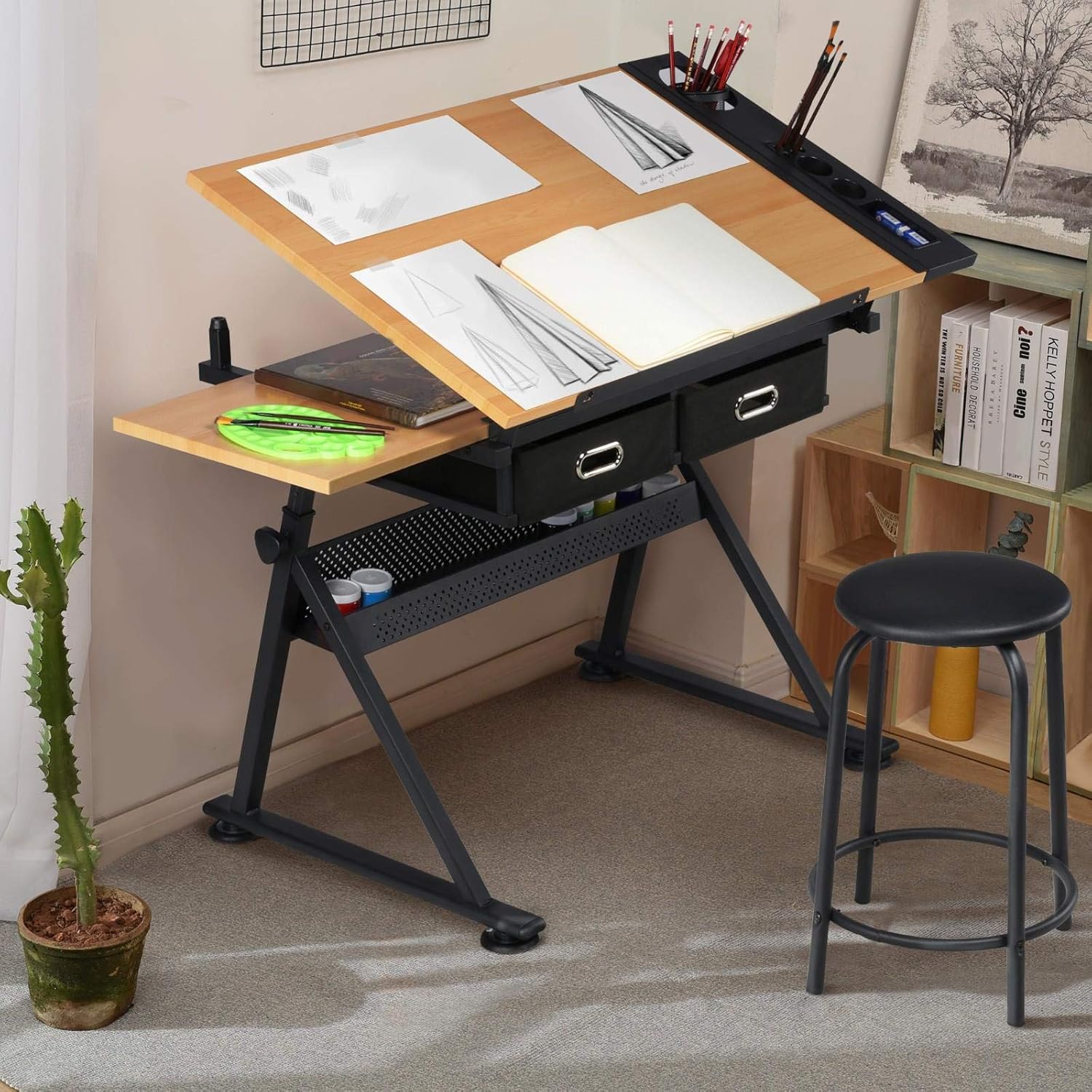 Adjustable Drafting Table Art  - Matcha ulasan dan harga