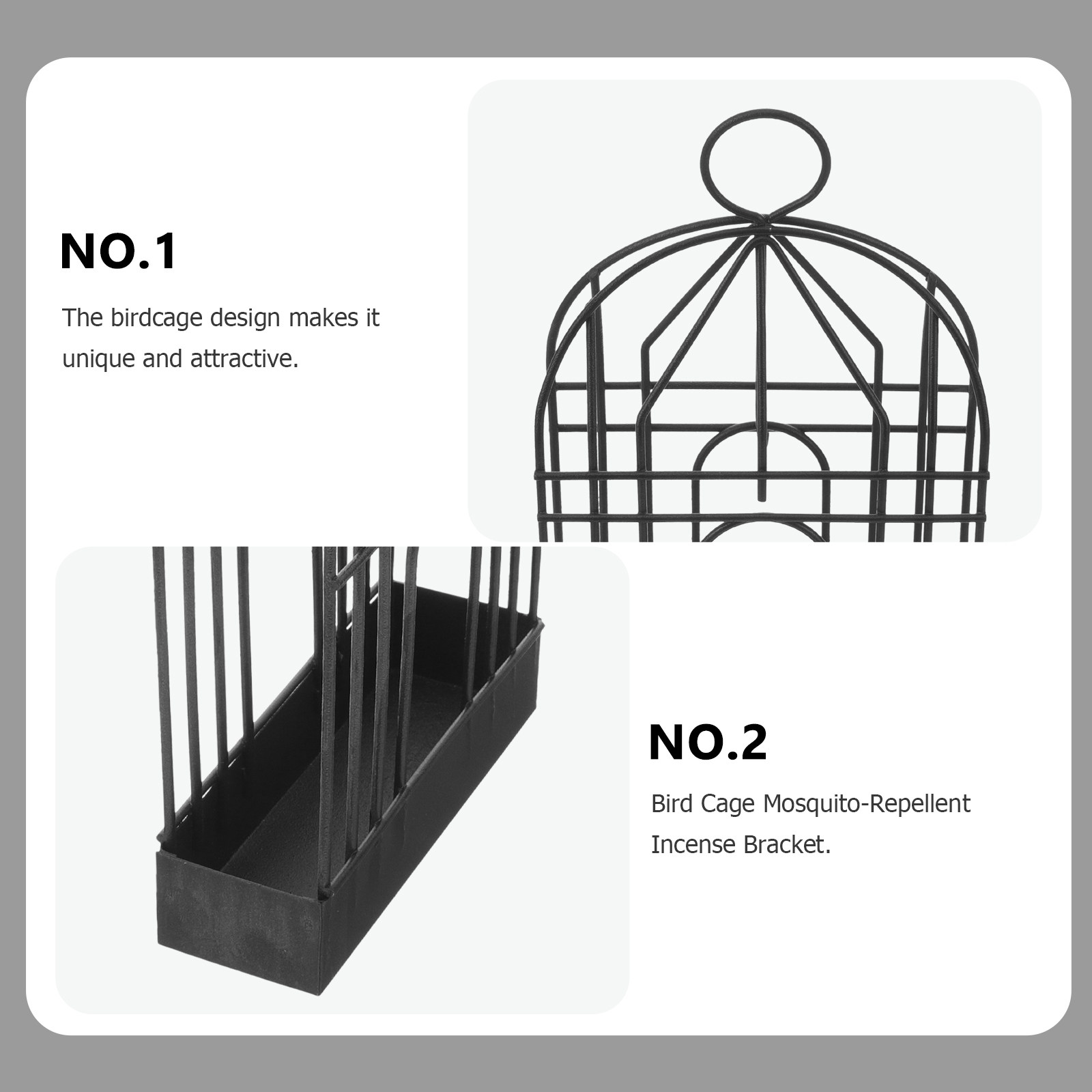 Black Retro Iron Birdcage Brac - Incense Holder ulasan dan harga