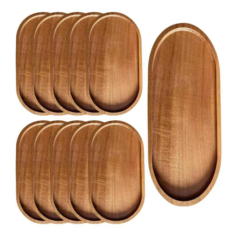 NEW Tableware Solid Wood Round - Japanese Snacks ulasan dan harga