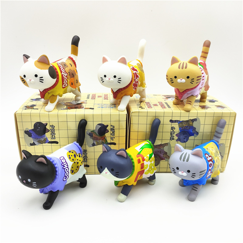 Cute Cat Blind Box Wearing Can - Japanese Snacks ulasan dan harga