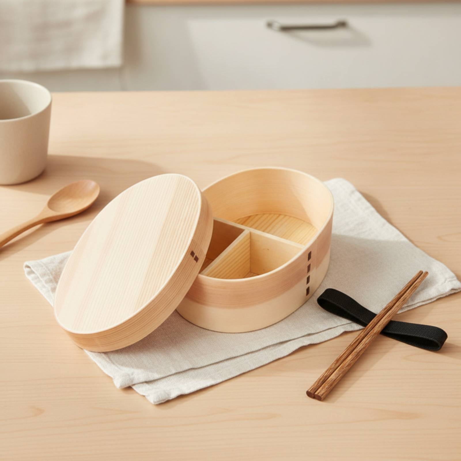 Wooden Bento Box Japanese-Styl - Bento Box ulasan dan harga