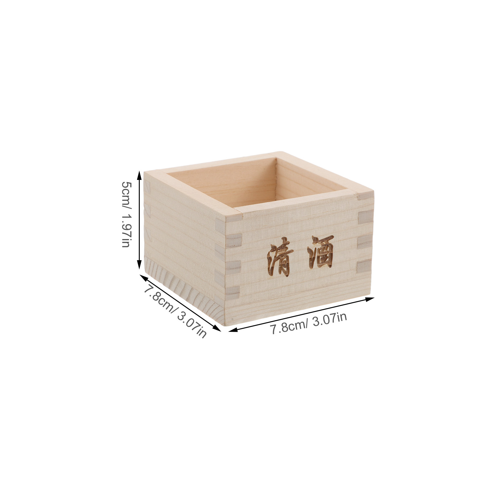 2Pcs Wooden Sake Masu Box Trad - Japanese Restaurant Lifestyle ulasan dan harga