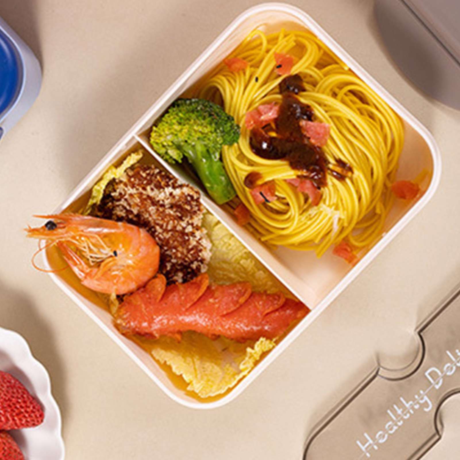 Student Lunch Box With Fork Pl - Bento Box ulasan dan harga