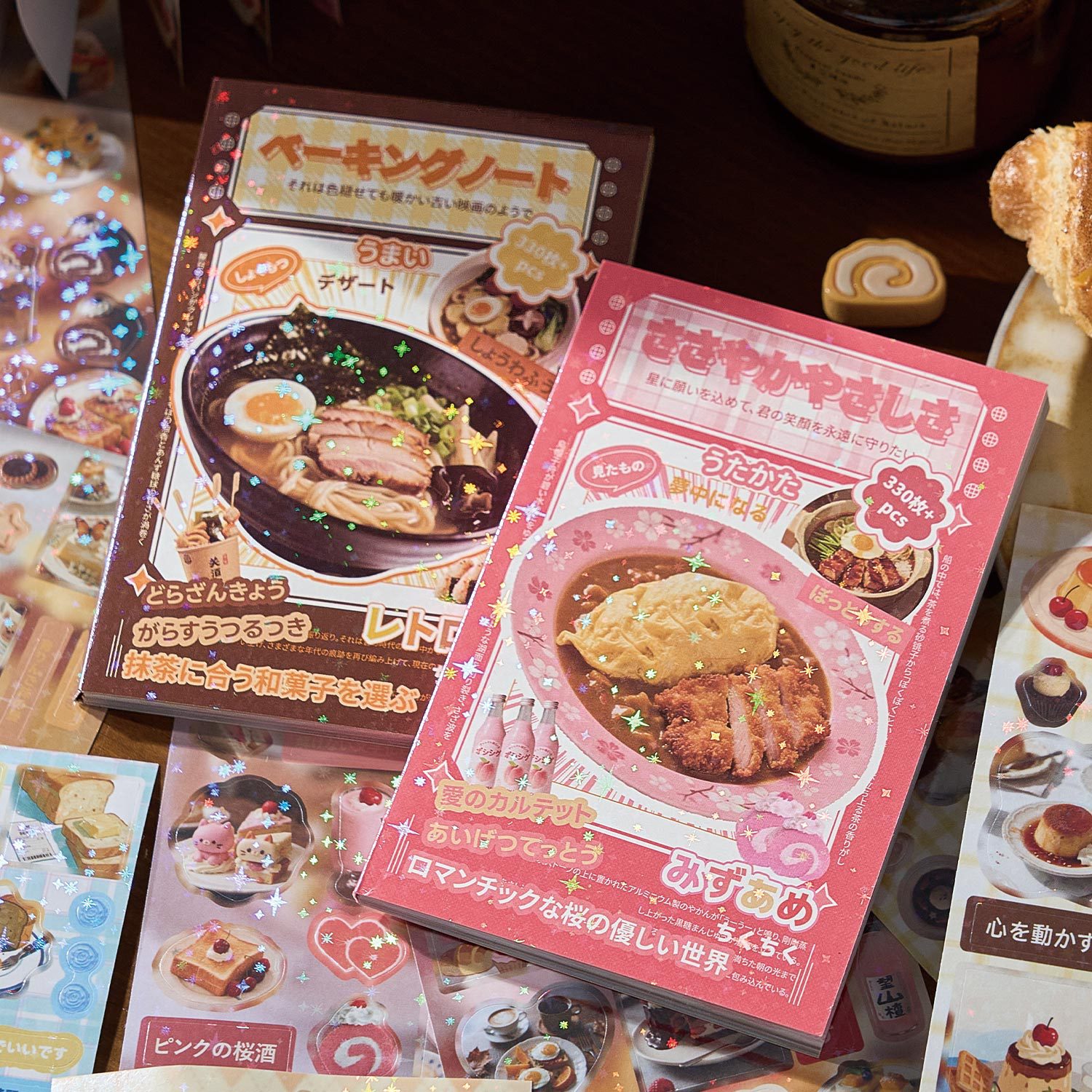 30-Sheet Vintage-Style Cut-Mem - Japanese Snacks ulasan dan harga