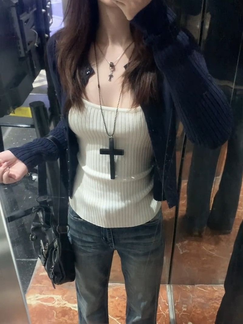 Y2k Harajuku Hot Girl Slim Aut - Matcha ulasan dan harga