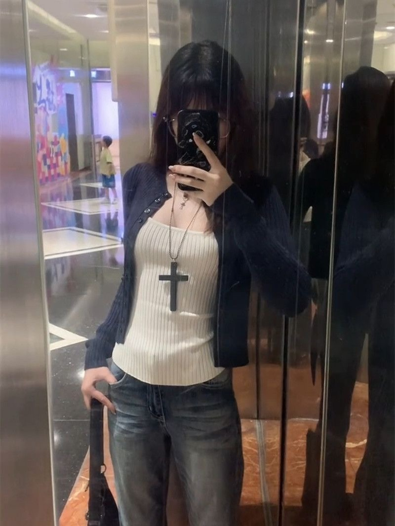Y2k Harajuku Hot Girl Slim Aut - Matcha ulasan dan harga