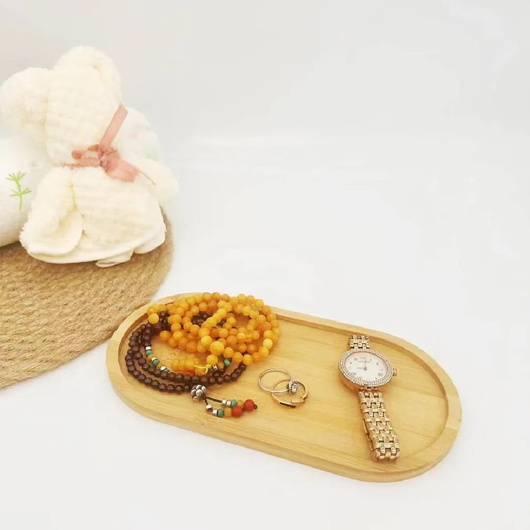 2Pcs/Wooden Tray Round Wooden  - Japanese Snacks ulasan dan harga